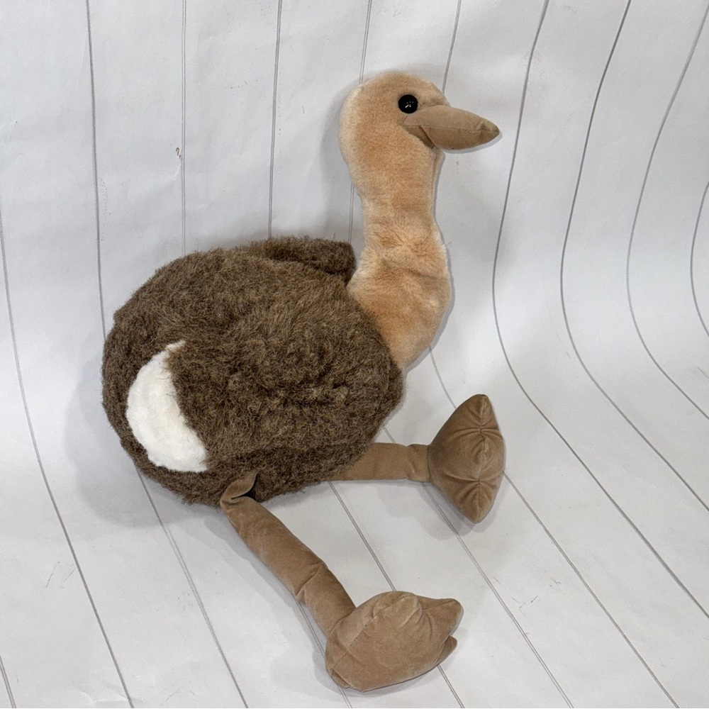 Mary Meyer Finer Stuffed Toys Floppy Ostrich 18" Plush Bird Toy‎ Animal Brown